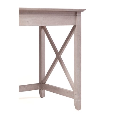 Bush Furniture Key West 54"W Single Pedestal Desk, Washed Gray (KWD154WG-03)