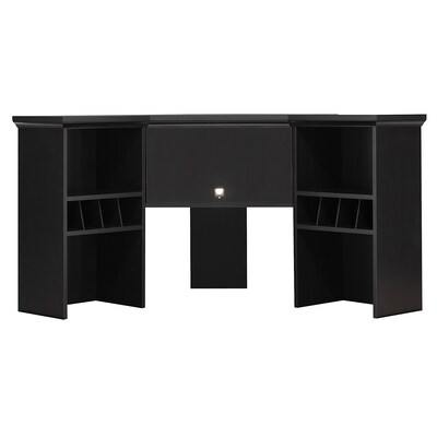 Bush Furniture Stockport Corner Hutch, Classic Black (MY62901-03)