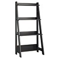 Bush Furniture Alamosa Ladder Bookshelf, Classic Black (MY72716-03)