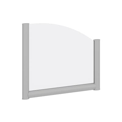 Bush Business Furniture 24W Side Desk Top Privacy Screen, Frosted Acrylic/Anodized Aluminum, Installed (PSP124FRFA)