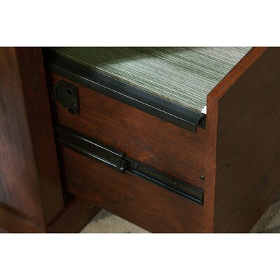 Bush Furniture Yorktown 60"W L Shaped Desk with Storage, Antique Cherry (WC40330-03)