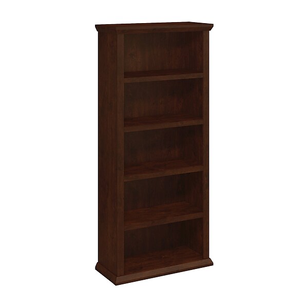 Bush Furniture Yorktown 5 Shelf Bookcase, Antique Cherry (WC40366-03)
