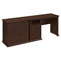 Bush Furniture Yorktown Home Office Desk and Lateral File Cabinet, Antique Cherry (YRK009ANC)