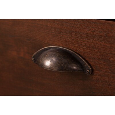 Bush Furniture Yorktown Home Office Desk with Bookcase and Lateral File Cabinet, Antique Cherry (YRK011ANC)