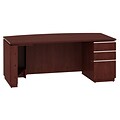 Bush Business Furniture Westfield 60W x 43D Left Handed L Bow Desk, Warm Oak (WC67533FA)