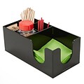 Mind Reader Acrylic 5 Compartment Condiment Organizer, Black (COMP5A-BLK)