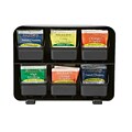 Mind Reader Clutch 6-Drawer Tea Bag Holder, Black (STBORG-BLK)