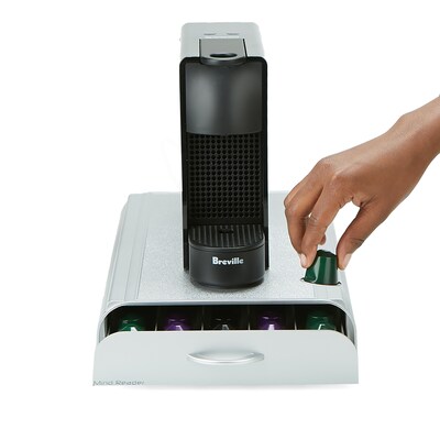 Mind Reader Anchor Nespresso Capsule Storage Drawer 50 Capacity, Silver (NESTRY6PC-SIL)