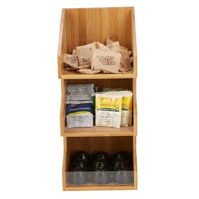 Mind Reader 'Goldie' 3 Tier Condiment Organizer, Bamboo Wood (3TIERBMB-BRN)
