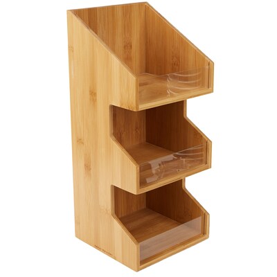 Mind Reader 'Goldie' 3 Tier Condiment Organizer, Bamboo Wood (3TIERBMB-BRN)