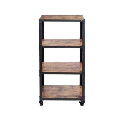 Mind Reader 'Charm' 4 Tier Wood/Metal Utility Cart, Black (4TWDMTCART-BLK)