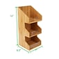 Mind Reader 'Goldie' 3 Tier Condiment Organizer, Bamboo Wood (3TIERBMB-BRN)