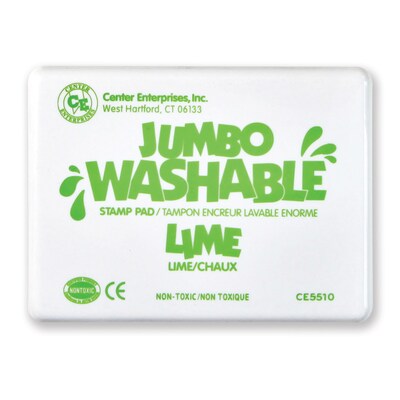 Center Enterprises Jumbo Washable Stamp Pad, Lime Green Ink (CE-5510)