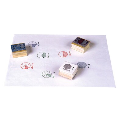 Fraction Circle Stamps, Set of 6