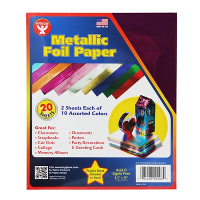 Hygloss® Metallic Foil Paper, 10 x 8-1/2 (HYG108)