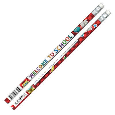 J.R. Moon Welcome to School! Motivational Pencil, Pack of 144 (JRM02118G)