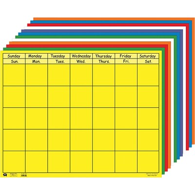 Shapes Etc Calendars, Horizontal Calendar Set, 28x22