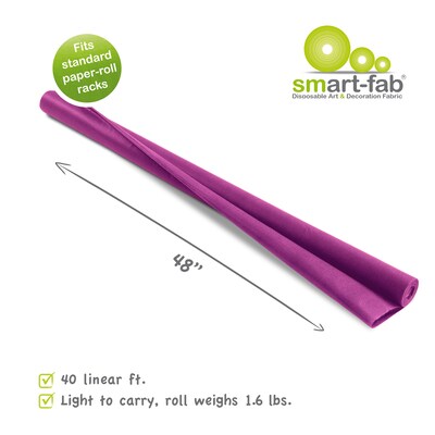 Smart Fab Disposable Art & Decoration Fabric, 48 x 40 Roll, Dark Purple (SMF1U384804043)