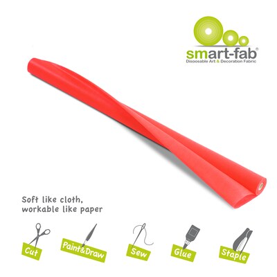 Smart Fab Disposable Art & Decoration Fabric, 48" x 40' Roll, Red (SMF1U384804060)