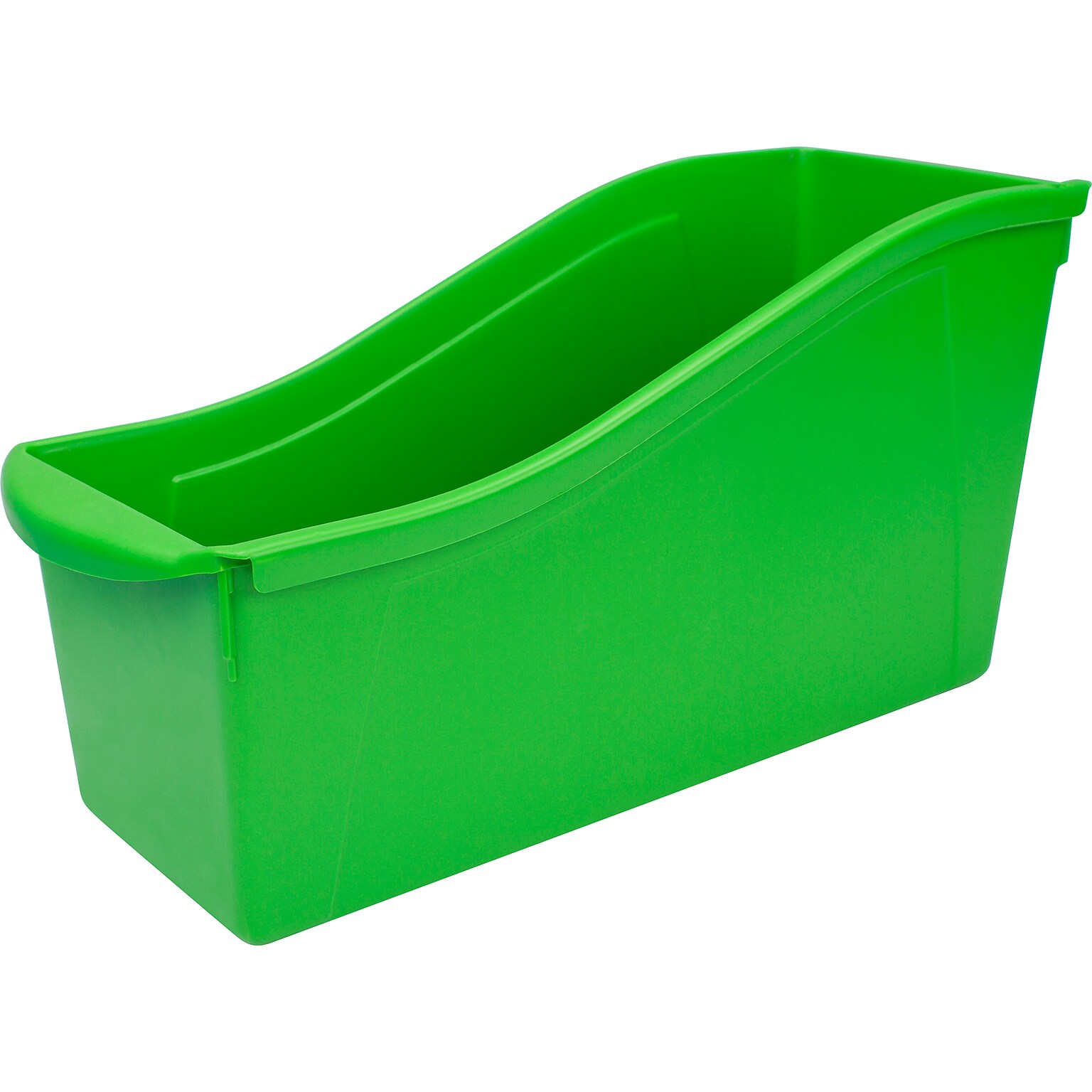 Storex Large Book Bin, 14.3L x 5.3W x 7H, Green, Set of 6 (STX71104U06C)