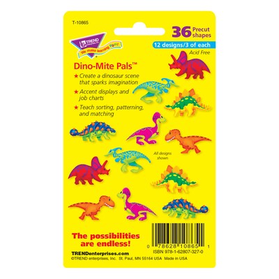 Trend Enterprises® Dino-Mite Pals™ 3" Mini Accents Variety Pack, Dinosaurs