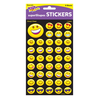 Trend Emoji Stars Stinky Stickers®, Mixed Shapes, 84ct per pike, bundle of 6 packs (T-83030)
