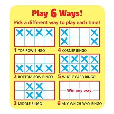 Trend Enterprises® Wipe-Off® Bingo Card, Alphabet, Numbers, Colors & Shapes, 3/Pack