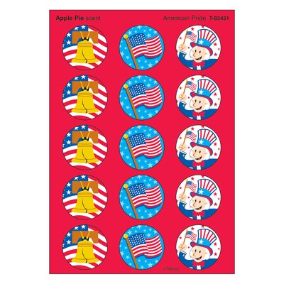 Trend American Pride - Apple Pie Stinky Stickers Large Round, 60 ct. (T-83431)