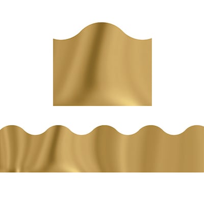 Trend Enterprises 2 1/4 x 39 Gold Metallic Terrific Trimmers, 32.5 ft, 12 Pack (T-91252)