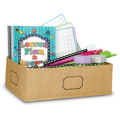 Teacher Created Resources® Burlap Storage Bin, Medium (TCR20833)