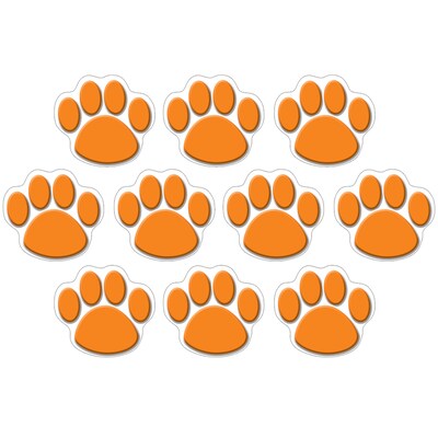 Orange Paw Prints Accents