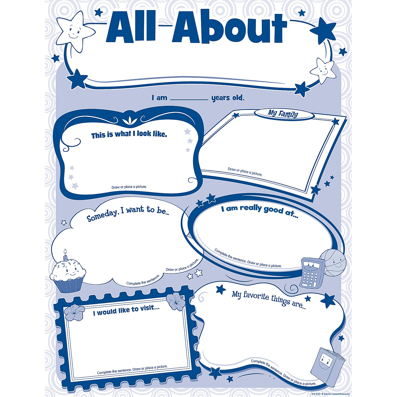 Teacher Created Resources All About Me Poster Pack, Social Studies, 32/Pack