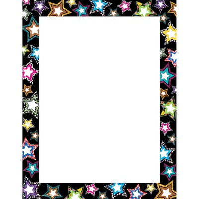Teacher Created Resources Fancy Stars 8.5 x 11 Computer Paper, Multicolored, 50/Pack (TCR5262)