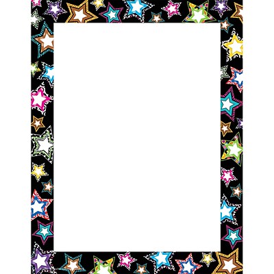 Teacher Created Resources Fancy Stars 8.5 x 11 Computer Paper, Multicolored, 50/Pack (TCR5262)