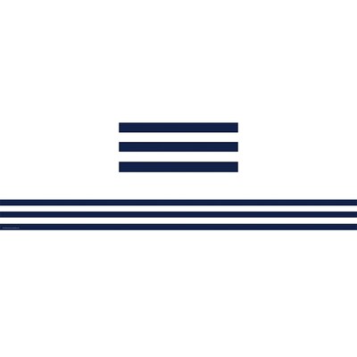 Teacher Created Resources® Navy Blue And White Stripes Straight Border Trim