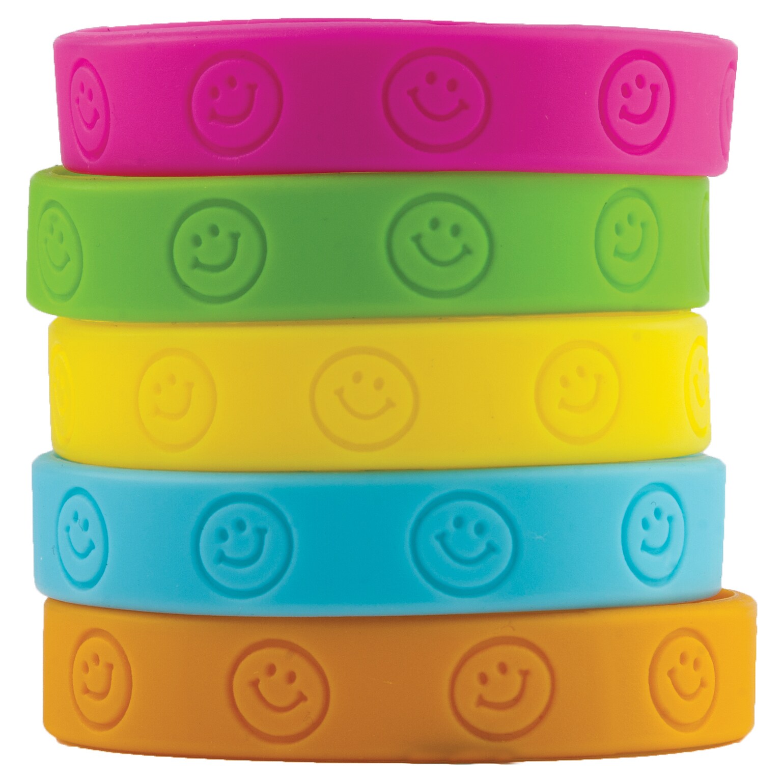 Teacher Created Resources Happy Faces Wristbands, Pack of 10 (TCR6550)