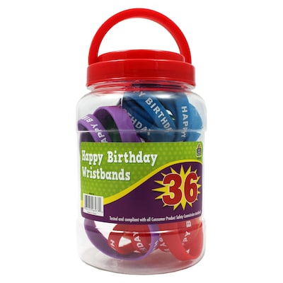 Teacher Created Resources Happy Birthday Wristband, Pack of 36 (TCR6577)