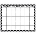 Teacher Created Resources 17 x 22 Calendar Chart, Black Chevron