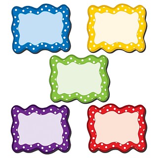 Teacher Created Resource Polka Dots Blank Cards Magnetic Accents, Assorted Colors, 18 per pack (TCR7