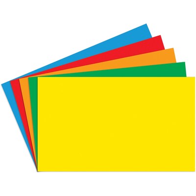 Top Notch Teacher Products® 4 x 6 Blank Border Index Card, Primary Colors, 100/PK, 6 PK/BD