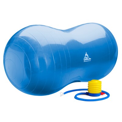 Black Mountain Products Peanut Stability Ball with Pump 1000lb Static Weight Capacity, Blue
