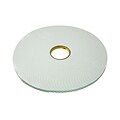 3M™ 2 x 18 yds. Double Coated Foam Tape 4004, Natural White, 6/Case