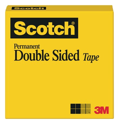 Scotch 665 Premium Grade Double Sided Tape (Permanent), 1 x 36 yds., 12/Case