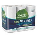 Seventh Generation™ 100% Recycled Kitchen Paper Towel Roll With Right Size Sheets, 2-Ply, White, 6 Rolls/Case (SEV13731PK)