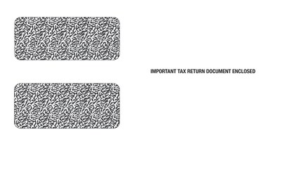 TOPS Gummed 2 Up 1099 Tax Double Window Envelope, 24 lb., White, 5 5/8 x 9, 100/Pack