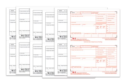 TOPS 2018 W-2 Tax Form, 6-Part, Copy A, 50/Pack (22991Q)