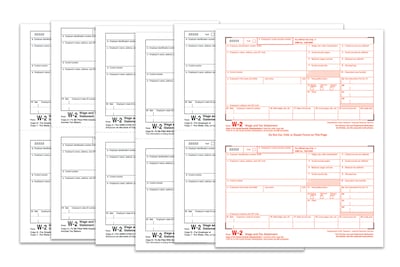 TOPS 2018 W-2 Tax Form, 6-Part, Copy A, 50/Pack (22991Q)