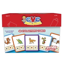 CVC Builders Activity Cards for Grades K-2, 48 Pack (JRL178)