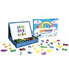 Junior Learning 6.5 x 6.5 Rainbow Phonics Magnetic Letters & Built-in Magnetic Board, Assorted Col