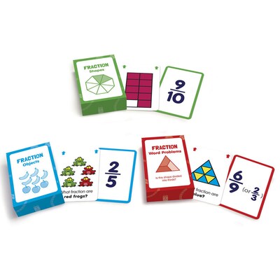 Fraction Flash Cards for grades 2-6, 1 pack of 162 cards (JRL212)